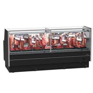 Expositor Açougue Premium Vidro Reto Gancheira