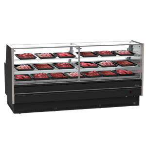 Expositor Açougue Premium Vidro Reto Prateleira